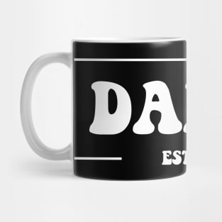 Daddy EST. 2023 Fathers Day Gift Funny Vintage Groovy Mug